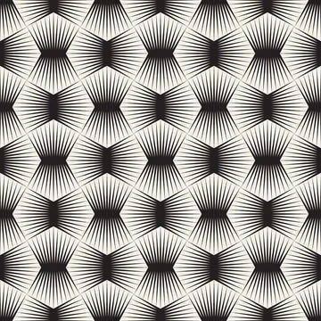 Vector seamless pattern. Repeating geometric elements. Stylish monochrome b.. Illustrazione stock
