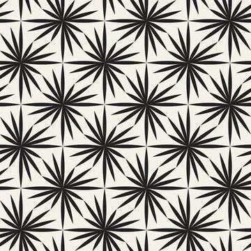 Vector seamless pattern. Repeating geometric elements. Stylish monochrome b.. イラスト素材