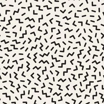 Vector seamless pattern. Repeating geometric elements. Stylish monochrome b.. Illustrazione stock