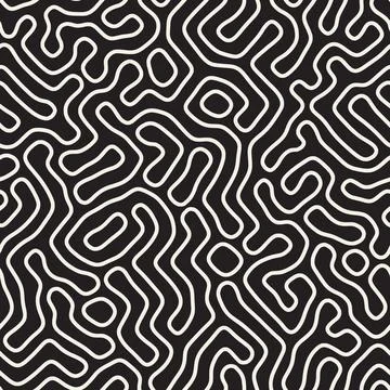 Vector seamless pattern. Repeating geometric abstract elements. Stylish monoc Illustrazione stock