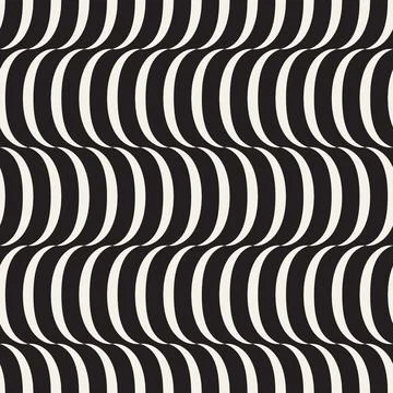 Vector seamless pattern. Repeating geometric abstract elements. Stylish monoc Stock Illustration