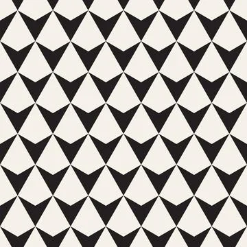 Vector seamless pattern. Repeating geometric abstract elements. Stylish monoc Illustrazione stock