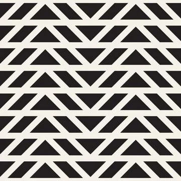 Vector seamless pattern. Repeating geometric elements. Stylish monochrome b.. Stock Illustration
