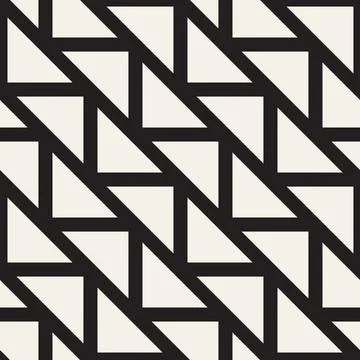 Vector seamless pattern. Repeating geometric elements. Stylish monochrome b.. 스톡 일러스트