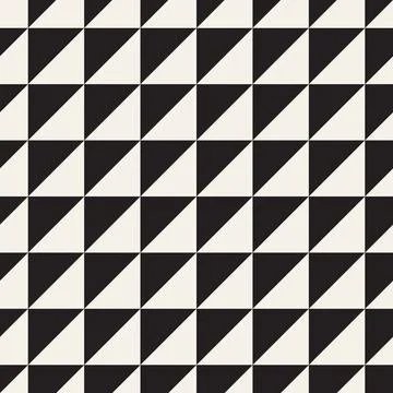 Vector seamless pattern. Repeating geometric abstract elements. Stylish monoc Stock Illustration