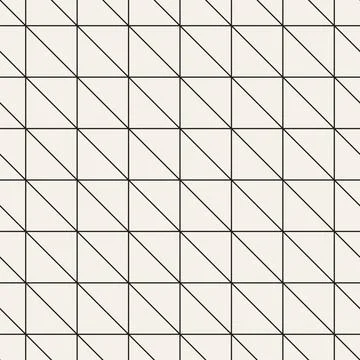 Vector seamless pattern. Repeating geometric abstract elements. Stylish monoc Stock Illustration