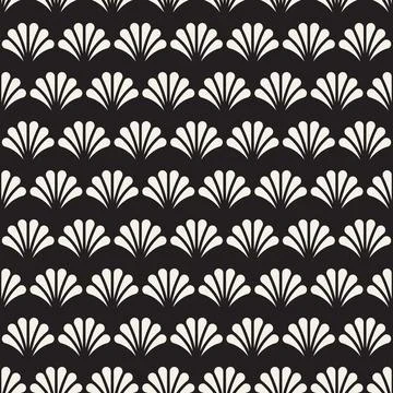 Vector seamless pattern. Repeating geometric elements. Stylish monochrome b.. 库存插图