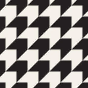 Vector seamless pattern. Repeating geometric elements. Stylish monochrome b.. Stock Illustration