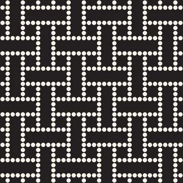 Vector seamless pattern. Repeating geometric abstract elements. Stylish monoc Illustrazione stock