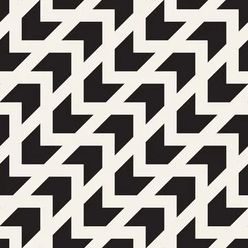 Vector seamless pattern. Repeating geometric elements. Stylish monochrome b.. 스톡 일러스트