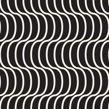 Vector seamless pattern. Repeating geometric elements. Stylish monochrome b.. Illustrazione stock