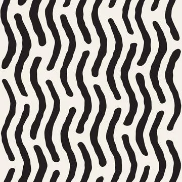 Vector seamless pattern. Repeating geometric abstract elements. Stylish monoc 스톡 일러스트