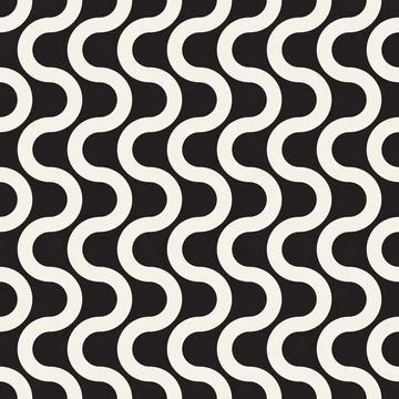 Vector seamless pattern. Repeating geometric elements. Stylish monochrome b.. 스톡 일러스트