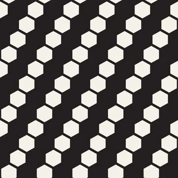 Vector seamless pattern. Repeating geometric elements. Stylish monochrome b.. Stock Illustration