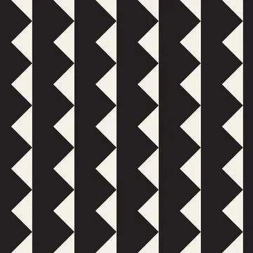 Vector seamless pattern. Repeating geometric elements. Stylish monochrome b.. Stock Illustration