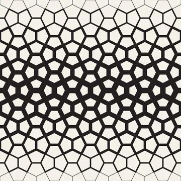 Vector seamless pattern. Repeating geometric elements. Stylish monochrome b.. 库存插图