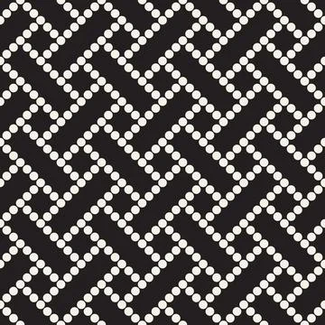 Vector seamless pattern. Repeating geometric abstract elements. Stylish monoc Stock Illustration
