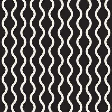 Vector seamless pattern. Repeating geometric elements. Stylish monochrome b.. イラスト素材