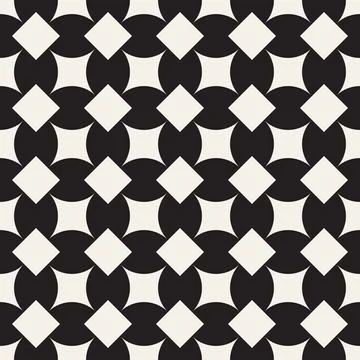 Vector seamless pattern. Repeating geometric elements. Stylish monochrome b.. Illustrazione stock