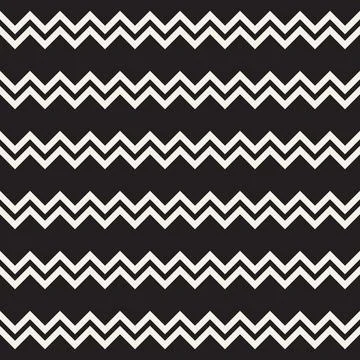 Vector seamless pattern. Repeating geometric elements. Stylish monochrome b.. Stock Illustration