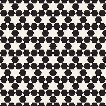 Vector seamless pattern. Repeating geometric abstract elements. Stylish monoc Stock Illustration