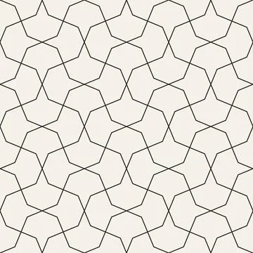 Vector seamless pattern. Repeating geometric elements. Stylish monochrome b.. 스톡 일러스트
