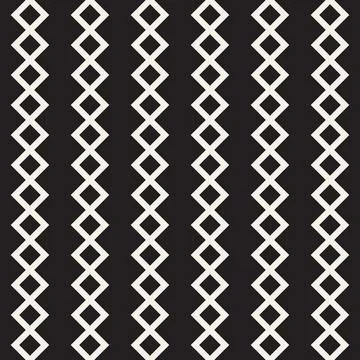 Vector seamless pattern. Repeating geometric elements. Stylish monochrome b.. 库存插图