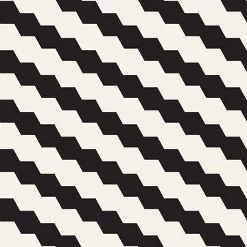 Vector seamless pattern. Repeating geometric elements. Stylish monochrome b.. Stock Illustration