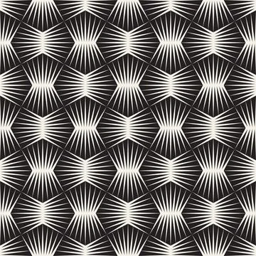 Vector seamless pattern. Repeating geometric elements. Stylish monochrome b.. Stock Illustration