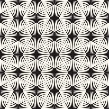 Vector seamless pattern. Repeating geometric elements. Stylish monochrome b.. Stock Illustration