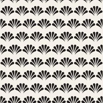 Vector seamless pattern. Repeating geometric abstract elements. Stylish monoc イラスト素材