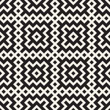 Vector seamless pattern. Repeating geometric abstract elements. Stylish monoc Illustrazione stock