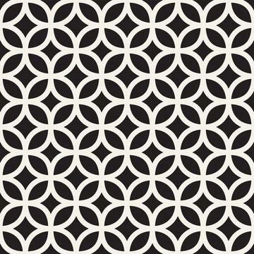 Vector seamless pattern. Repeating geometric abstract elements. Stylish monoc Illustrazione stock