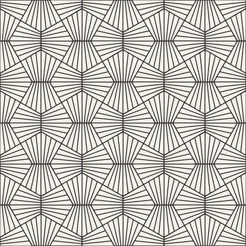 Vector seamless pattern. Repeating geometric abstract elements. Stylish monoc Illustrazione stock