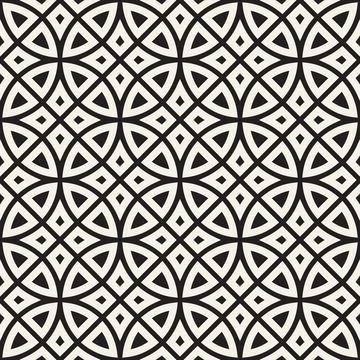 Vector seamless pattern. Repeating geometric elements. Stylish monochrome b.. Illustrazione stock