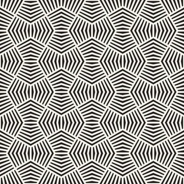Vector seamless pattern. Repeating geometric elements. Stylish monochrome b.. Stock Illustration