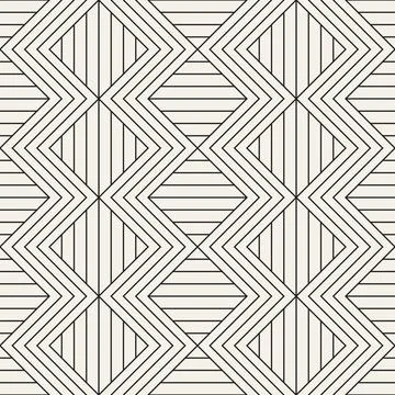 Vector seamless pattern. Repeating geometric abstract elements. Stylish monoc Illustrazione stock