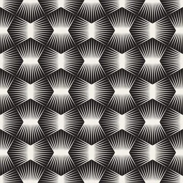Vector seamless pattern. Repeating geometric elements. Stylish monochrome b.. 库存插图