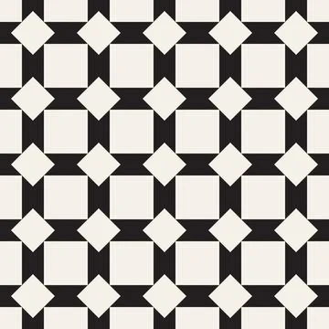 Vector seamless pattern. Repeating geometric elements. Stylish monochrome b.. Illustrazione stock