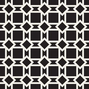 Vector seamless pattern. Repeating geometric elements. Stylish monochrome b.. 스톡 일러스트