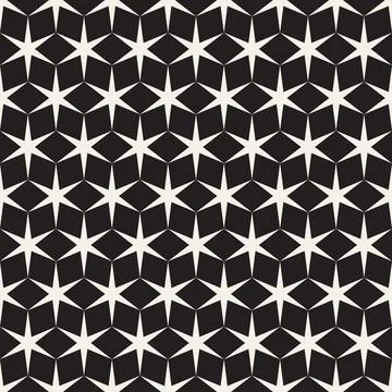 Vector seamless pattern. Repeating geometric elements. Stylish monochrome b.. 스톡 일러스트