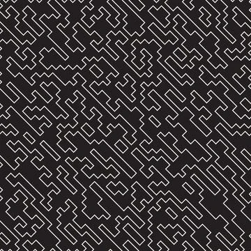 Vector seamless pattern. Repeating geometric abstract elements. Stylish monoc Illustrazione stock