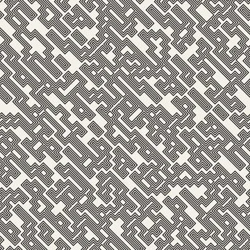 Vector seamless pattern. Repeating geometric elements. Stylish monochrome b.. Illustrazione stock