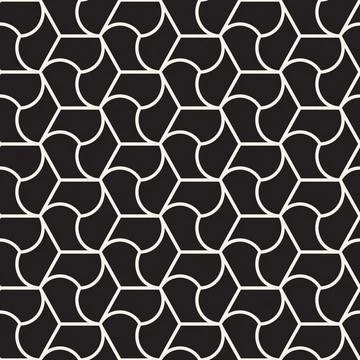 Vector seamless pattern. Repeating geometric elements. Stylish monochrome b.. Illustrazione stock