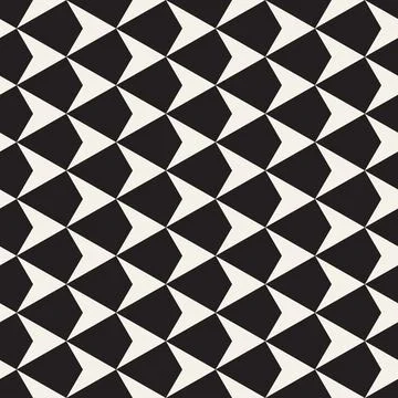 Vector seamless pattern. Repeating geometric elements. Stylish monochrome b.. 库存插图