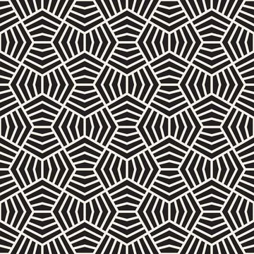 Vector seamless pattern. Repeating geometric abstract elements. Stylish monoc Illustrazione stock