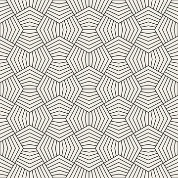 Vector seamless pattern. Repeating geometric abstract elements. Stylish monoc Stock Illustration