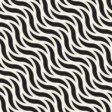 Vector seamless pattern. Repeating geometric abstract elements. Stylish monoc 스톡 일러스트