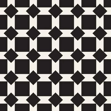 Vector seamless pattern. Repeating geometric elements. Stylish monochrome b.. 库存插图