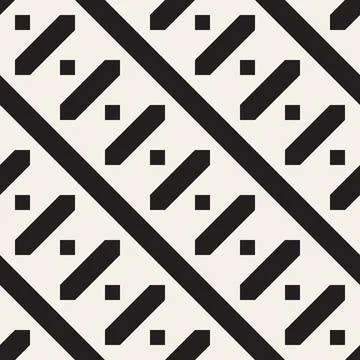 Vector seamless pattern. Repeating geometric elements. Stylish monochrome b.. 스톡 일러스트